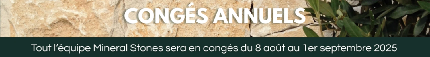 Congé été pierre de parement dallage en pierre pavage en pierre www.mineralstones.fr Nice Cannes Antibes