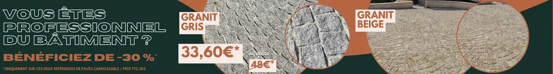 promotion professionnel du batiment -30% chez Mineral Stones magasin spécialiste pierre naturelle Nice Cannes Antibes Cagnes-sur-Mer