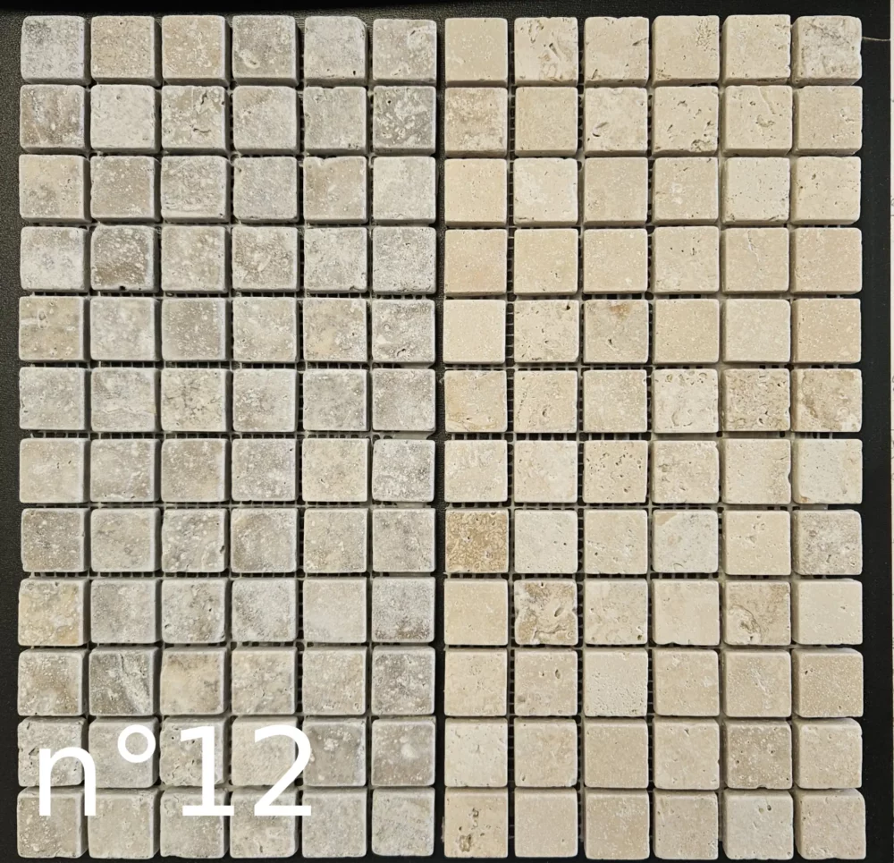 mosaïque carreaux travertin pierre naturelle mineralstones.fr Cannes Antibes Biot