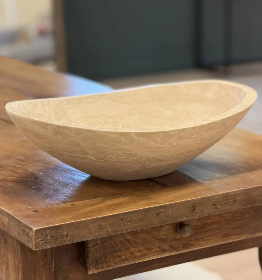 vasque en pierre naturelle vasque sculptée salle d'eau www.mineralstones.fr Nice Cannes Antibes Biot (1)